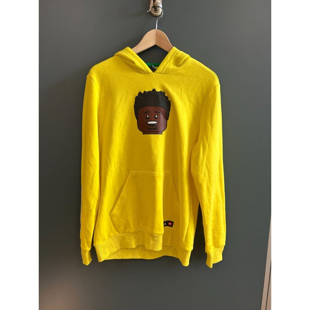 NEW Youth L Yellow adidas x Lego Donovan Mitchell MiniFig Hoodie, Yellow & Green